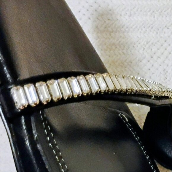 Steve Madden Black and Rhinestone 4 inch heels New - Picture 3 of 5
